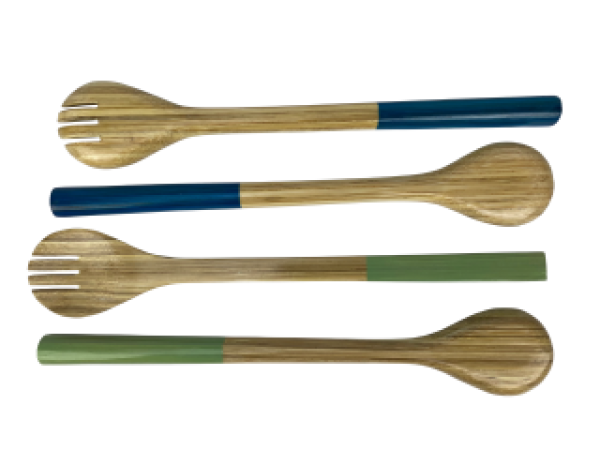 Salatbesteck aus Bambus